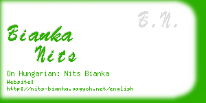 bianka nits business card